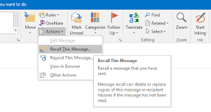 You'll see the message tab. How To Recall Email From Outlook Informationfasr