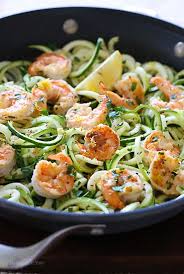 Shrimp Scampi Zoodles For Two Recipe Skinny Taste Recipes Spiralizer Recipes Healthy Cooking