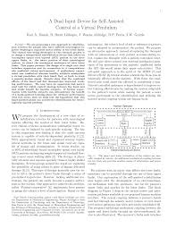 A Dual Input Device for Self-Assisted Control of a Virtual Pendulum