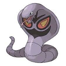 A yellow band crosses just below its head, at what would be neck height. Ekans Pokedex