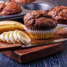 Low Carb Schoko Bananen Muffins Rezept Schoko Bananen Muffins Zuckerfreie Lebensmittel Schokoladenmuffins
