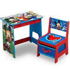 With its classic color scheme, authentic mickey design and fantastic use, your little housekeeper will surely love sitting here to do his or her homework and other fun activities. Delta Children Disney Mickey Mouse Kids Wood Desk And Chair Set In Red Bed Bath Beyond