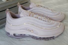 Nike Air Max 97 Black And Rose Gold Custom Nike Air Max 97 Shoes Embellished In Rose Gold Etsy Sneakers Fashion Nike Air Max 97 Fresh Shoes