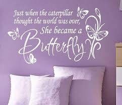 In fact, inspirational quotes for walls work wonders in the classroom and workplace as well. Girl Bedroom Wall Decal She Became A Butterfly Nursery Vinyl Etsy Vinyl Wall Quotes Wall Quotes Decals Vinyl Wall Lettering