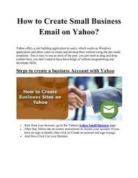 Established A Small Business Email In Yahoo Account Small Business Email Business Emails Small Business