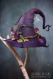 Magic Witch Hat Would Look Lovely On A Mantel Felt Witch Hat Witch Hat Hats Vintage