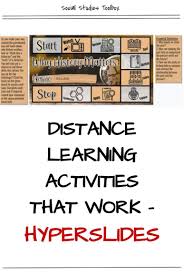 Distance Learning Activities That Work Hyperslides Distance Learning Teaching Classroom Teaching High School