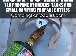 how to refill 1 lb propane tanks using a propane refill