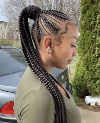 Take the top middle hair and weave them into a reverse french braid. Stitch Braids Hairstyles How To Price Maintenance