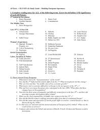 Ap Euro Chapter 23 Study Guide Building