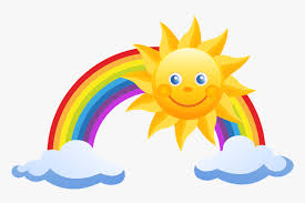 Tuesday , live stream and zoom. Transparent Sunshine Clip Art Sun And Rainbow Clipart Hd Png Download Kindpng
