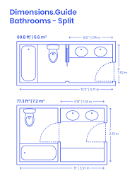 Split Bathrooms Bathroom Dimensions Bathroom Plans Bathroom Floor Plans