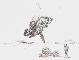 Lot 38 Alternate Speeder Bike Nilo Rodis Jamero Star Wars Concept Art Bike Speeder Bike