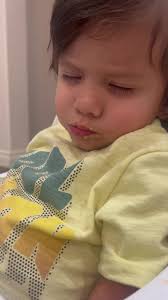 Casa Blanca Restaurant potatoes and carrots are so good, they put this guy  to sleep in his high chair yesterday for dinner!!🤣 .. well kinda. Not sure  what was going on. 🤣