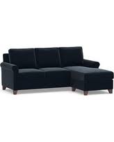 Pottery barn cameron square arm upholstered sleeper sofa with reversible storage chaise. Here S A Great Deal On Cameron Roll Arm Upholstered Sleeper Sofa With Reversible Storage Chaise Polyester Wrapped Cushions Performance Plush Velvet Navy