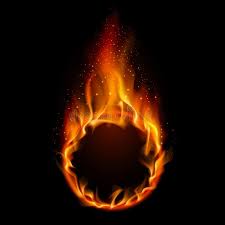 Ring Of Fire Illustration On Black Background For Design Ad Illustration Fire Ring Design Background Ad Fire Tattoo Fire Art Fire Image