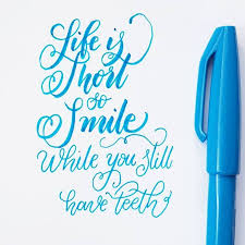 Life Is Short So Smile While You Still Have Teeth Brushwriting Leuchtturm Zigbrushables Bulletjournal Hand Lettering Quotes Hand Lettering Lettering