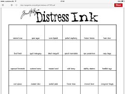Color Chart Distress Ink Kleurenkaart Distress