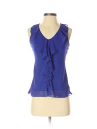 Details About Iz Byer Women Blue Sleeveless Blouse Xs