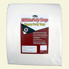 Sigman 10 Ft X 10 Ft White Heavy Duty Tarp Wpf010010 The Home Depot Tarps Heavy Duty Diy Outdoor Movie Screen