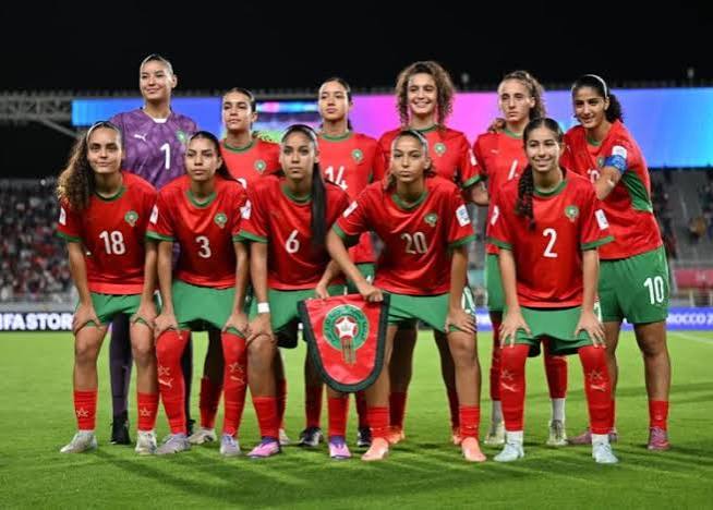 Morocco U-17 women's national team preparing for the FIFA World Cup Round of 16