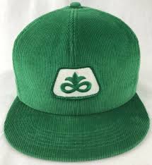 Vintage Puff Print LOUISE MANDRELL Green SnapBack Trucker Hat