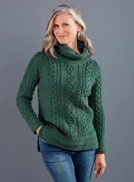 Irish Trellis Turtleneck Sweater Petalura