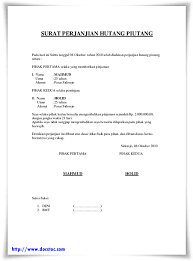 Namun jika sedang tidak memiliki uang atau sedang tidak cukup uang, maka seseorang biasanya akan memilih untuk meminjam uang dari pihak lain. Contoh Surat Pernyataan Hutang Surat Carapedia