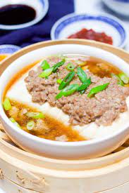 A Healthy Recipe Like This Healthy Steamed Tofu With Ground Meat Doesn T Have To Be Bland It Can Be Just Chinese Cooking Healthy Chinese Recipes Tofu Recipes