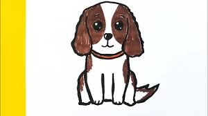 Outlined cavalier king charles spaniel dog sitting #1129226 by picsburg. How To Draw Dog Cavalier King Charles Spaniel Cute Drawing And Colouring Activities Youtube