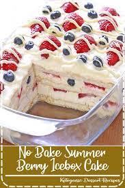 No Bake Summer Berry Icebox Cake Dessert Recipes Summer Dessert Recipes Easy Summer Dessert Recipes