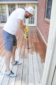 While pressure treated wood deck boards are made to resist moisture, insects, fire, and other environmental hazards. How To Stain A Deck Homeright Stainstick W Gap Wheel Erin Spain Staining Deck Deck Decorating Diy Deck