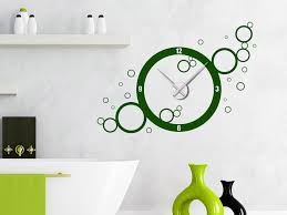 Warum eine wanduhr für das badezimmer kaufen? Wandtattoo Uhr Retro Kreise Wanduhr Von Wandtattoo Net