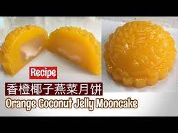 orange coconut jelly mooncake 香橙椰子燕菜月饼 果冻月饼食谱 step by step recipe 4k youtube orange recipes coconut jelly moon cake