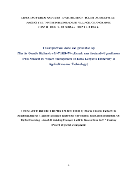 In the context of student essays, it's a statement that summarizes your topic and declares your position on it. Pdf Effects Of Drug And Substance Abuse On Youth Development Among The Youth In Bangladesh Village Changamwe Constituency Mombasa County Kenya Martin Otundo Richard Academia Edu