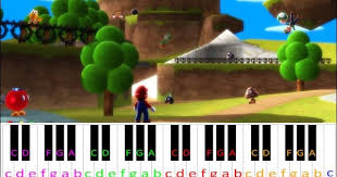 Behind chain chomp's gate overview. Bob Omb Battlefield Super Mario 64 Piano Letter Notes