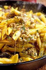 Cheesy Ground Beef Pasta Skillet The Midnight Baker My Recipe Magic Cheesy Groundbeef Pasta Skill Ground Beef Pasta Beef Dinner Beef Recipes For Dinner