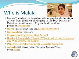 I am the same malala. Malala Yousafzai By Zoe Smith Ppt Download