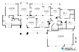 Main Floor Plan Of Mascord Plan 1313 The Grayson European Plan With Grand Entry And Arched Portico House Plans Contemporary House Plans Ranch House Designs