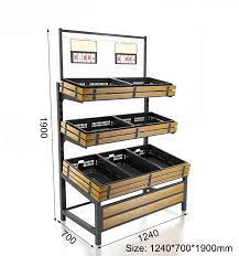 Uncluttered designs stacking basket bins (3 fruit storage basket,dusasa 4 tier rolling stackable vegetable fruit basket utility cart rack,metal. Shelves For Vegetables And Fruits Store Shelves Design Supermarket Design Shop Shelving
