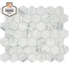 .inkjet porcelain tile,wooden tile,strip tile,chevron tile,subway tile,little brick,mini brick,penny round tile,octagon tile,quarter octagon tile,half octagon,curve tile,basket weave tile,tree leaf tile,arabesque tile, convex loft tile,cancave loft tile,plain loft,diamond tile,roller printed tile. Lifeproof Carrara 12 In X 10 In Glazed Ceramic Hexagon Mosaic Tile 0 81 Sq Ft Each Lp5015hexhd1p2 The Home Depot