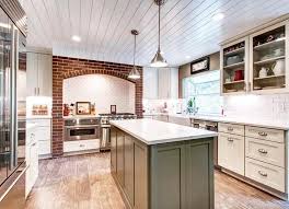 The backsplash tiles by studium in this new jersey family home designed by cullman & kravis provide a neutral ground for the pops of yellow throughout the room. 50 Brick Kitchen Design Ideas Tile Backsplash Accent Walls Designing Idea