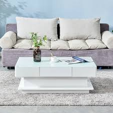 Living room coffee tables a coffee table is a fantastic piece of living room furniture that has many uses. White 2 Drawers Coffee Tables High Gloss Glass Top End Side Table Living Room Bn Ebay