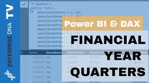 How To Create Custom Financial Year Quarters Power Bi Youtube