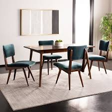 Safavieh Courture Aurora Contemporary Dining Chair Set Of 2 Walmart Com Woven Dining Chairs Dining Chairs Teal Dining Chairs