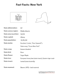 Flag & symbols new york state symbols coloring page free New York State Facts Primarylearning Org