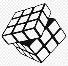 Outline each space of the squares from each other. 1000 X 1000 2 Draw A Rubik S Cube Free Transparent Png Clipart Images Download