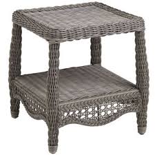 The ipanema outdoor dark gray rectangular coffee table with teak legs from armen living is a remarkable and captivating table that makes an excellent area for engagement and entertainment. Sunset Pier End Table Gray Grey End Tables Outdoor Coffee Tables Table
