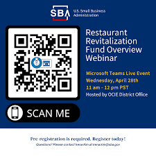 The purpose of this funding is to provide support to eligible entities that suffered revenue. Local Restaurants Invited To Attend Restaurant Revitalization Fund Overview Webinar April 28 City Of Garden Grove