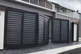 Modern auto gate design yaser vtngcf org. Trackless Folding Auto Gate By Emperor Gate